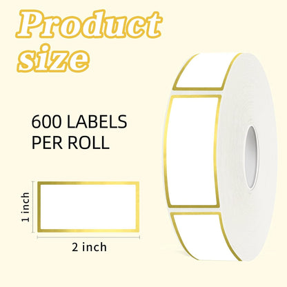 600 Blank Removable Freezer Labels Water Oil Resistant with Perforation Line for Food Containers Jars Pantry Organization (Ink Quick-Dry，1” x 2”)