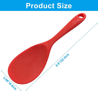 Silicone Rice Spoon Rice Paddle, White, 2 Pcs