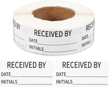 PATIKIL 500 Pcs Expired Date Label Stickers Roll, 2 x 1 Inch Removable Inventory Labels Adhesive Food Sticker Roll for Marking Organizing Inventory and Food Container, White and Black