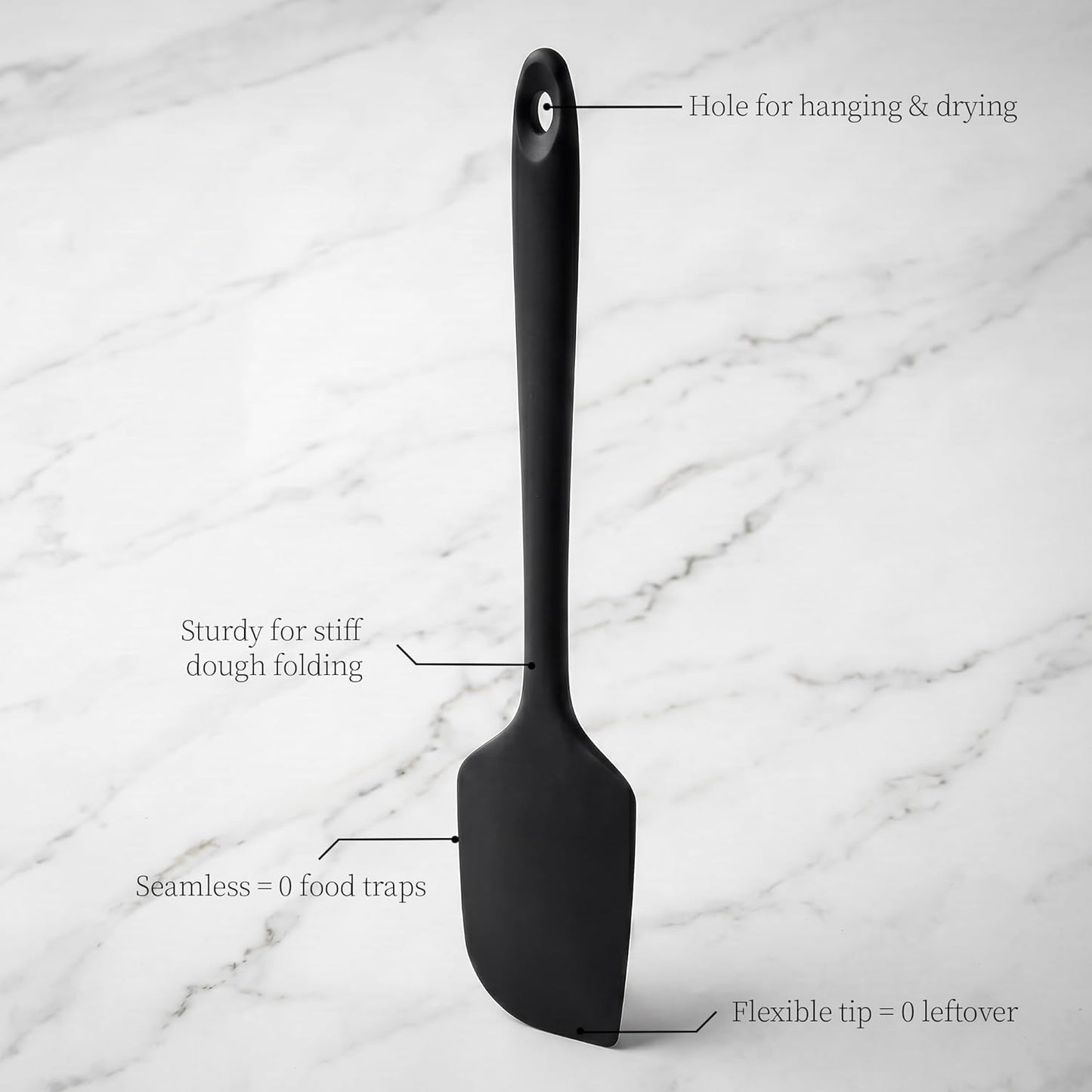 600ºF Heat Resistant Spatulas, High Heat Food Safe Semless Kitchen Silicone Scraper Set for Cooking Baking Mixing Scraping Stirring Nonstick Cookware Pan Bowl (4Pcs,Aqua Sky)