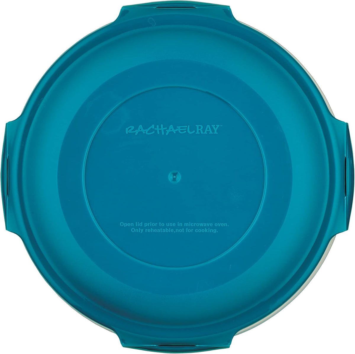 Rachael Ray Leak-Proof Nestable Container Food Storage Bin Set, 10-Piece, Clear with Teal Lids