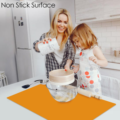 Extra Large Silicone Mat, 31.5x23.6 Inch Heat Resistant Mat for Kitchen Counter, Non Stick Silicone Baking Mat for Dough and Pastry, Thick Silicone placement Countertop Protector, Black countertop mat
