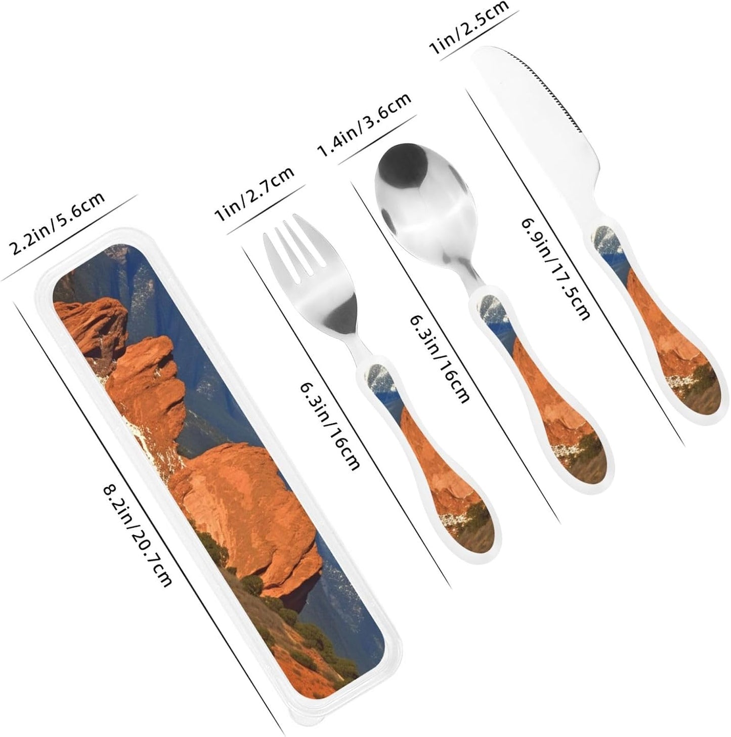 3-Piece Kids Silverware Set With Storage Case, Stainless Steel Reusable Children Safe Knife Spoon Fork Set Ocean Sea Animal Shark Children Flatware Set For Kids Lunch Box