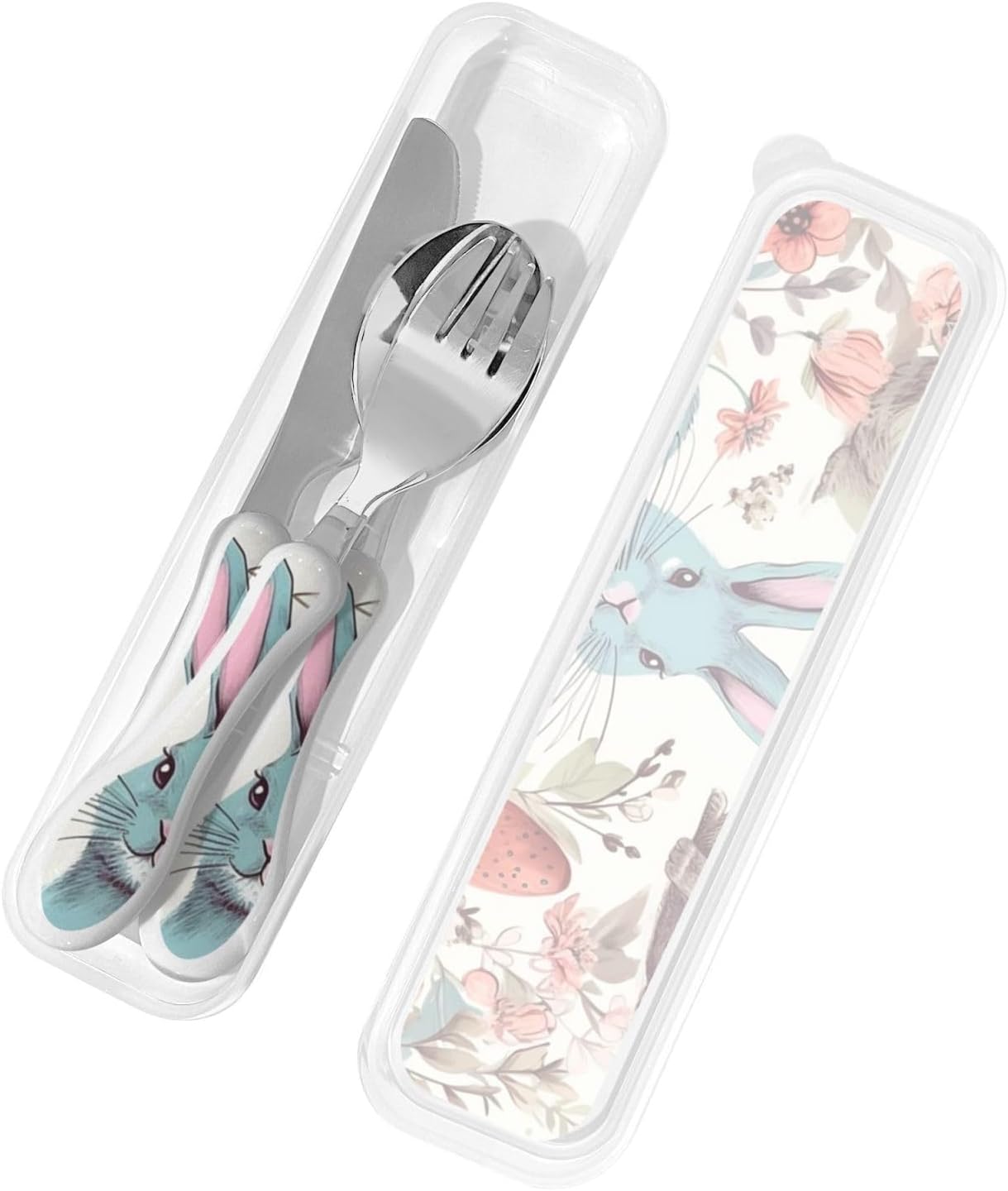 3-Piece Kids Silverware Set With Storage Case, Stainless Steel Reusable Children Safe Knife Spoon Fork Set Shih Tzu Dog Children Flatware Set For Kids Lunch Box