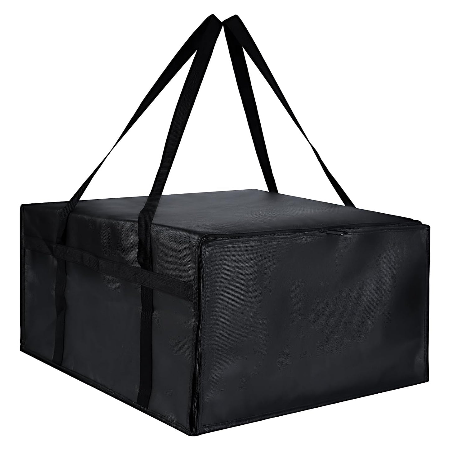 Insulated Food Delivery Bag, XXXL Insulated Reusable Grocery Cooler/Hot Bags, Tote Bag for Shopping/Travel/Doordash, Catering Bag Doordash 22x14x13, Black, 1-Pack