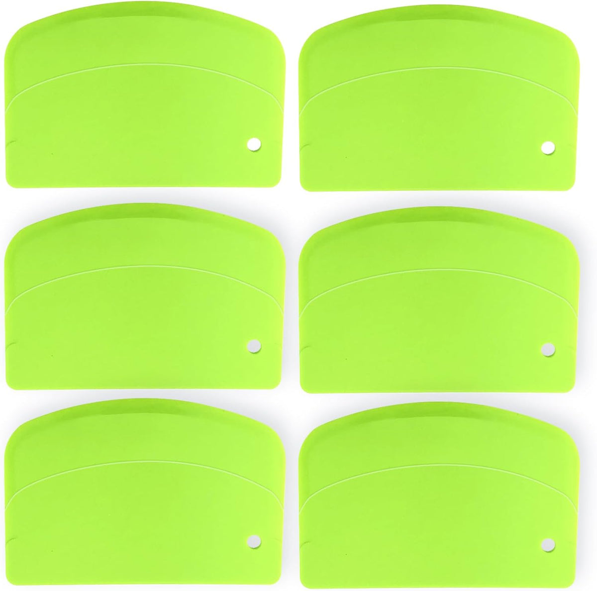 Dough Scraper Set, Bench Scraper for Baking with Flexible Edge