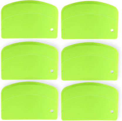 Dough Scraper Set, Bench Scraper for Baking with Flexible Edge