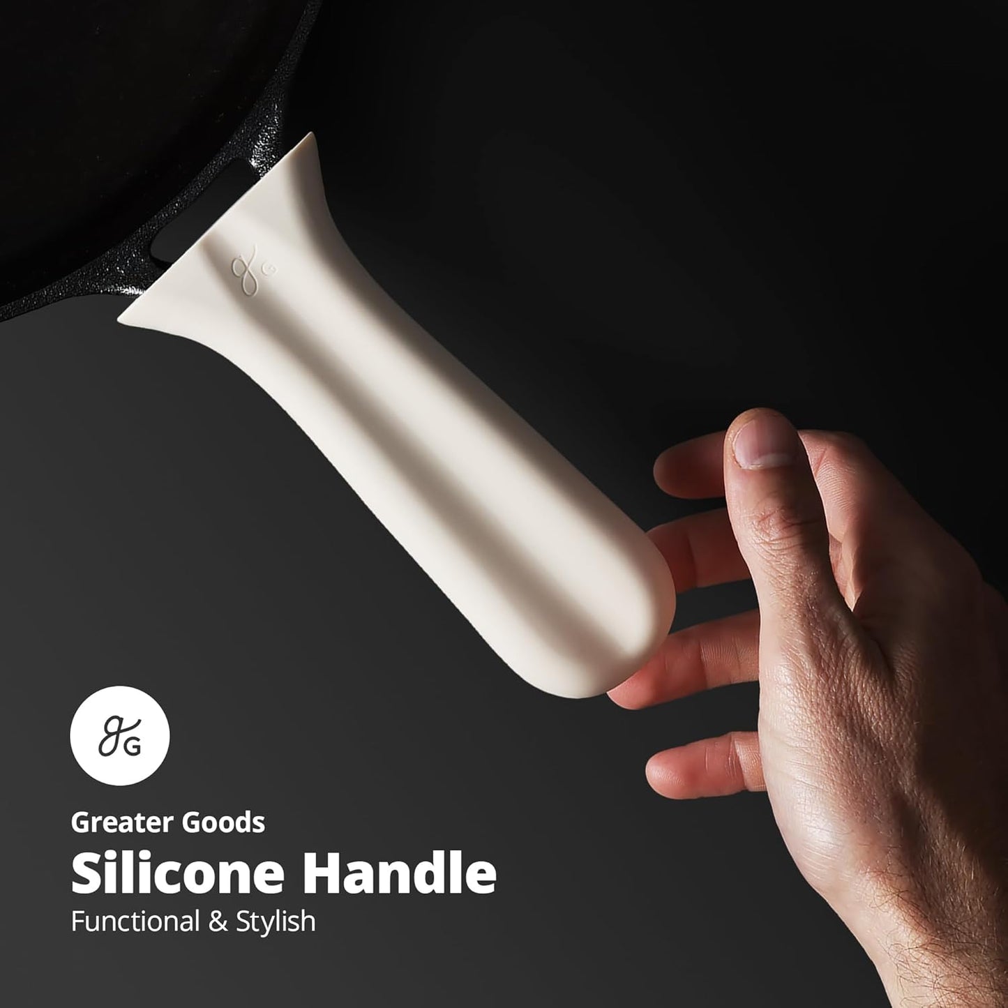 Greater Goods Silicone Handle Cover Designed for Greater Goods Cast Iron Skillet and Griddle, Moss Green