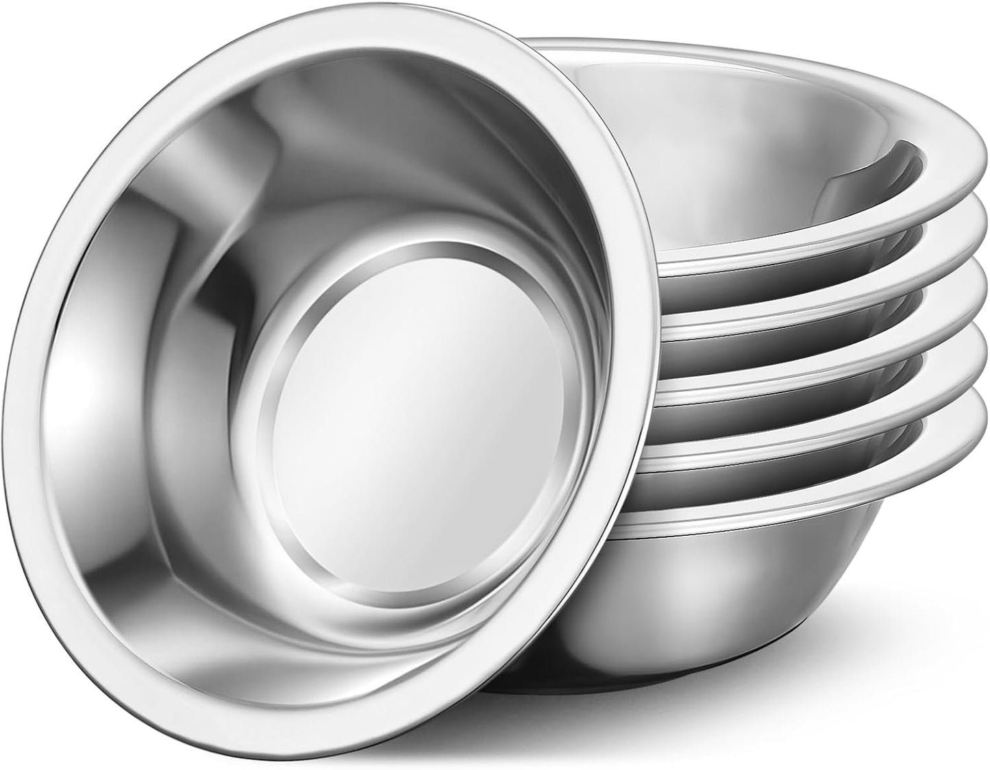 304(18/8) Stainless Steel Mixing Bowls for Kitchen, 4 Pack 7.8" 28.89 fl.oz Metal Mixing Bowls Set Stackable for Baking Serving Cooking Food Prep Storage Dishwasher Safe Heavy Duty