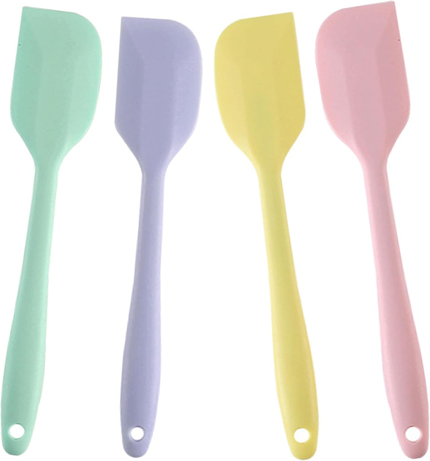 4 PCS Silicone Spatula,Rubber Spatula with Stainless Steel Core11 Inch Non-scratch Baking Cooking 8Inch Spatula Set Flexible Heat Resistant (Black)
