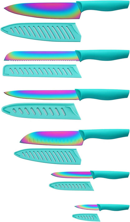 Marco Almond Kitchen Knife Set Chef Knife Set Black