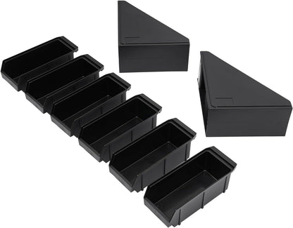 6 Compartment Serve Condiment Bin, 3-Tier Self Serve Condiment Bin Stand, Plastic Containers Storage Bins, Countertop Condiment Organizer for Coffee Shops Restaurants Bars