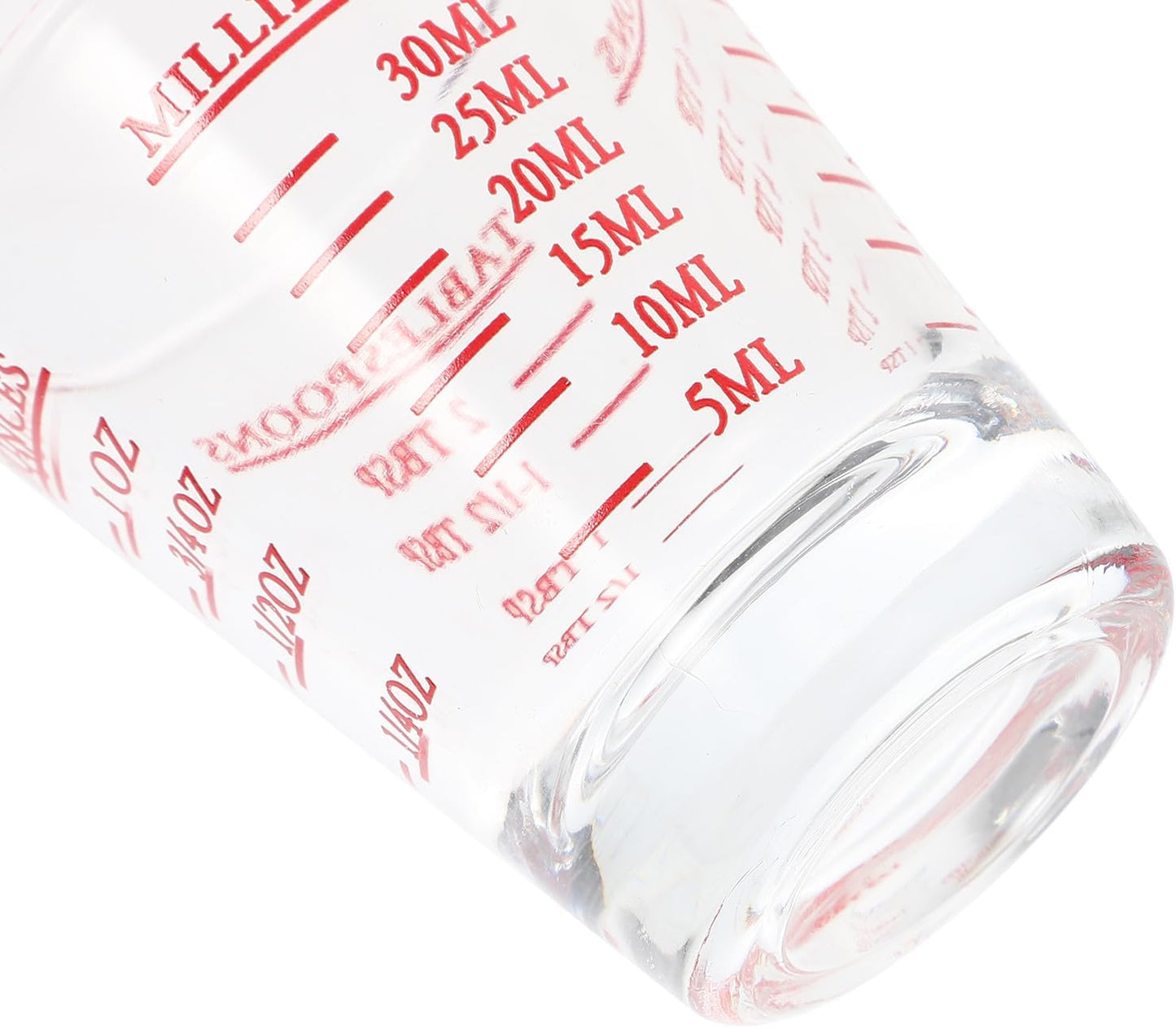 Tofficu Glass Measuring Cups with Scale 30ml Small Marked Coffee and Milk Beaker Set 3 Pieces Household Bakery Supplies for Kitchen Use