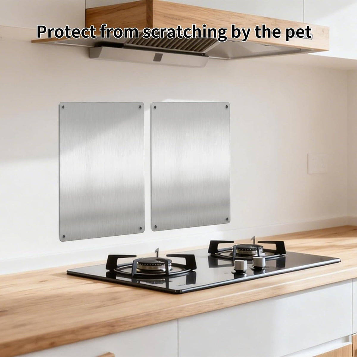 Stainless Steel Stove Backsplash, Kitchen Splatter Shield Silver 12"x16"
