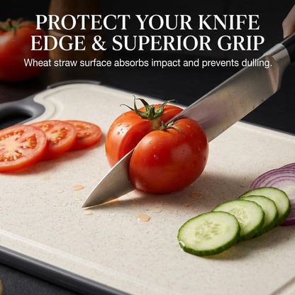 Double-Sided Titanium Cutting Board for Kitchen, 15.4"x10.4"