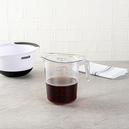 Restaurantware Plastic Measuring Cup - Chef 101 Measuring Jug with Dual Unit Markings, Dishwasher Safe - Clear Measuring Cup for Kitchen, Restaurants