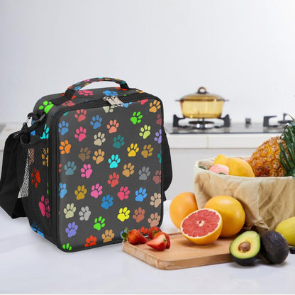 cfpolar Skull Skateboard Lunch Box for Boys Girls, Insulated Lunch Bags for Kids Reusable Mini Cooler Lunch Tote Lunchbox Thermal Meal Tote Kit with Shoulder Strap for Work School Picnic