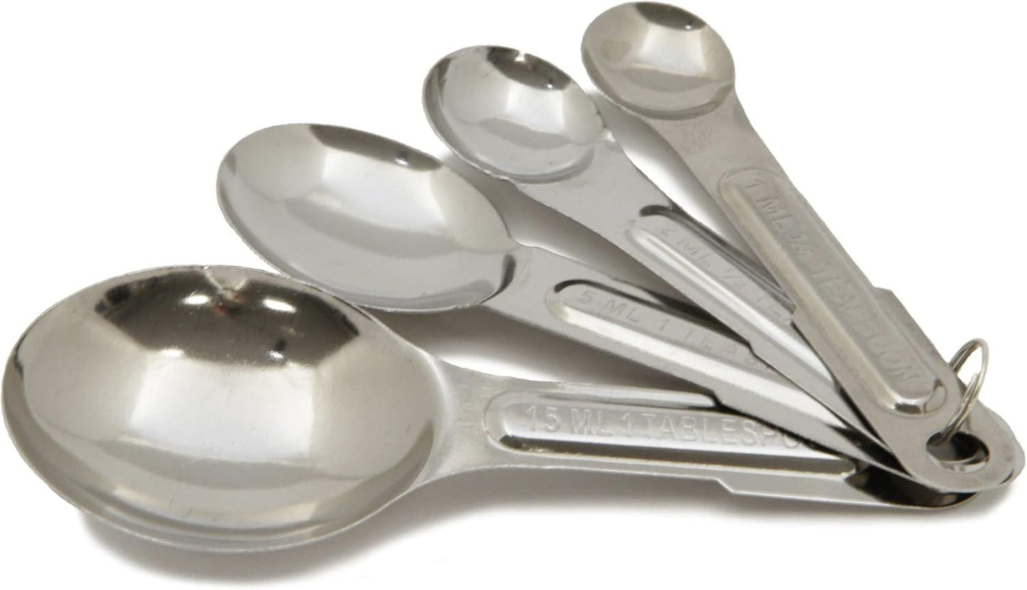 Chef Craft Select 4 Piece Measuring Cup Set, 1/4, 1/3, 1/2 and 1 cup, Stainless Steel