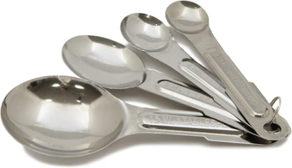 Chef Craft Select 4 Piece Measuring Cup Set, 1/4, 1/3, 1/2 and 1 cup, Stainless Steel