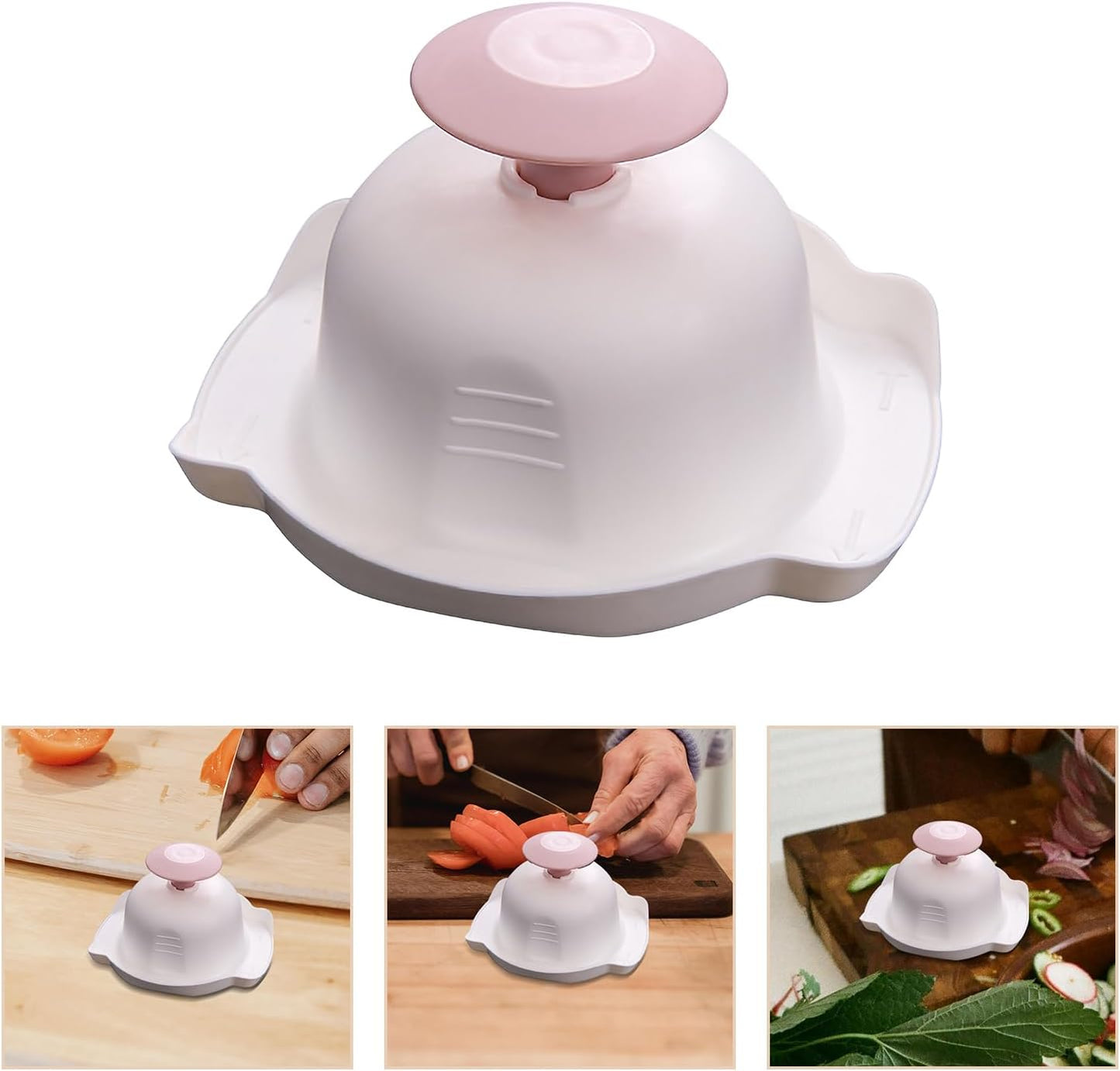Hemoton Food Safety Holder for Mandoline Slicer 2 Pack Vegetable Slicer Finger Protector Kitchen Gadget Hand Guard 4.33X3.93X2.36 Inch Stable Grip for Safe Cutting and Grating