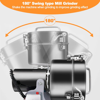 Swing Grain Mill 2500g,Electric Grain Grinder,Stainless Steel Grain Mill Grinder 4500W,High-speed Spice Herb Grinders Commercial Superfine Machine Dry Cereals Pulverizer 110V