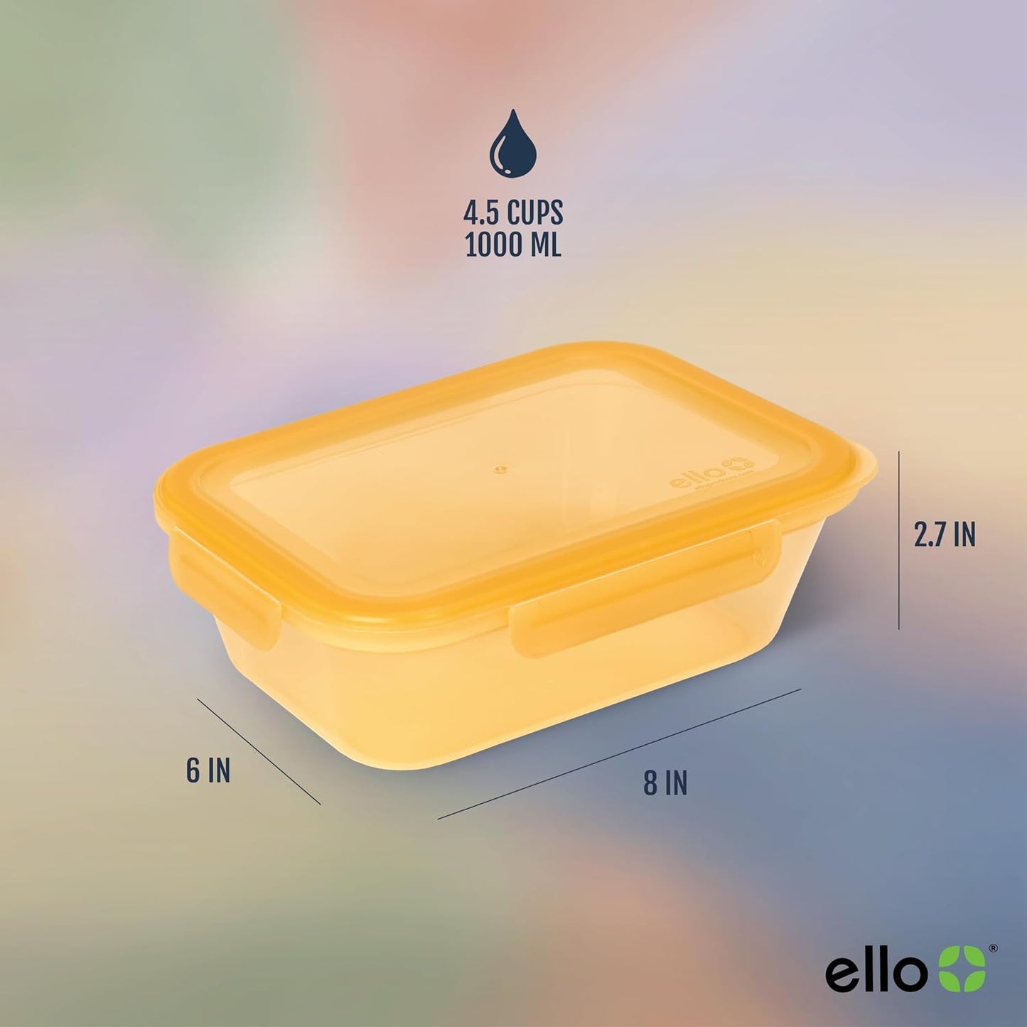 Ello Snap & Nest 10-Piece 4.5 Cup Plastic Meal Prep Set, Reusable Food Containers for Healthy Eating, Freezer, Dishwasher Safe, Berry Fields