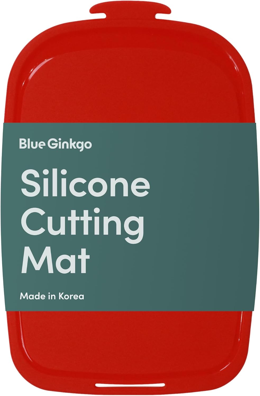 Blue Ginkgo Silicone Cutting Boards – Set of 3 (Small, Medium, Large) – Double-Sided, Thick, Flexible, Non-Slip, BPA Free – Juice Grooves, Dishwasher Safe (Made in Korea, Grey)