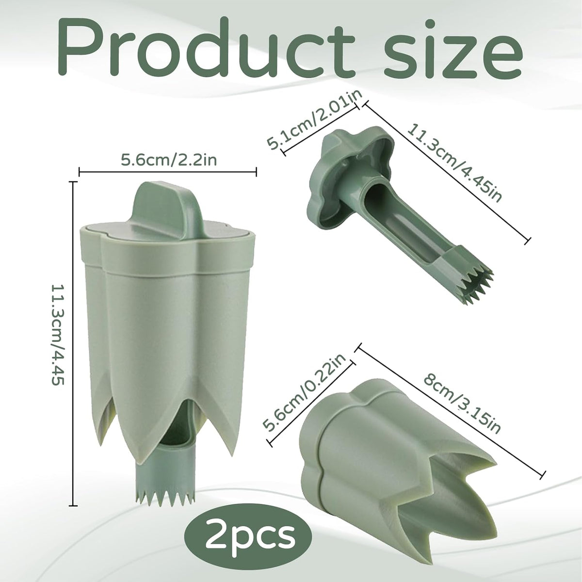 2 Pcs Pepper Corer,Pepper Seed Corer Remover,Bell Pepper Core Cutter Deseeder, 2 In 1 Fruit & Vegetable Core Tools For Kitchen Family Camping Bbq