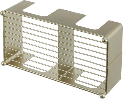 MyGift 2-in-1 Acrylic Napkin Holder with Salt and Pepper Shakers, Metal Vintage Scrollwork Dinner Table Paper Towel Condiment Holder with Rustic Solid Wood Base (Premium Clear Acrylic)