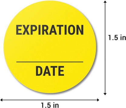Use by/Expiration Food Date Labels (1.5 inch, Round - 300 Labels) Use by Date Stickers for Food Service, Dating Food Rotation, Best Before Food Prep, Delis or Restaurants