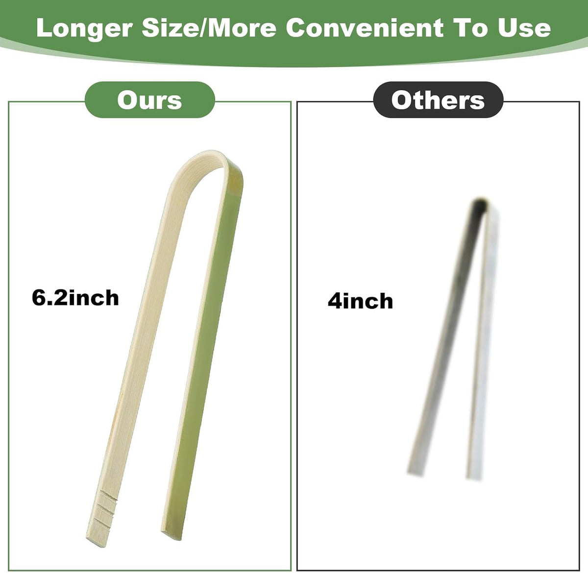 100 Pcs Mini Bamboo Tongs Disposable, 6.2 Inch Wooden Tongs for Toaster, Serving Food, Toast, Bread, Pickles, Tea Supplies, Disposable Utensils for Home, Catering & Buffet, Anti-slip Design