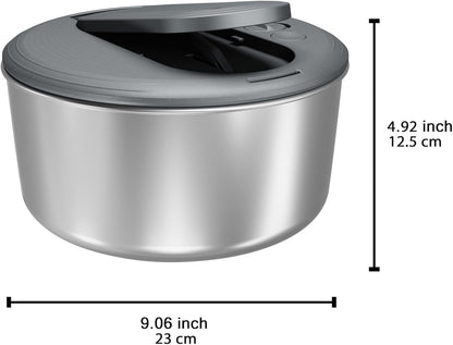 Zyliss Swift Dry Salad Spinner - Fruit Cleaner & Lettuce Spinner with Push Pump - Non-Slip Bowl - Dishwasher Safe - Large