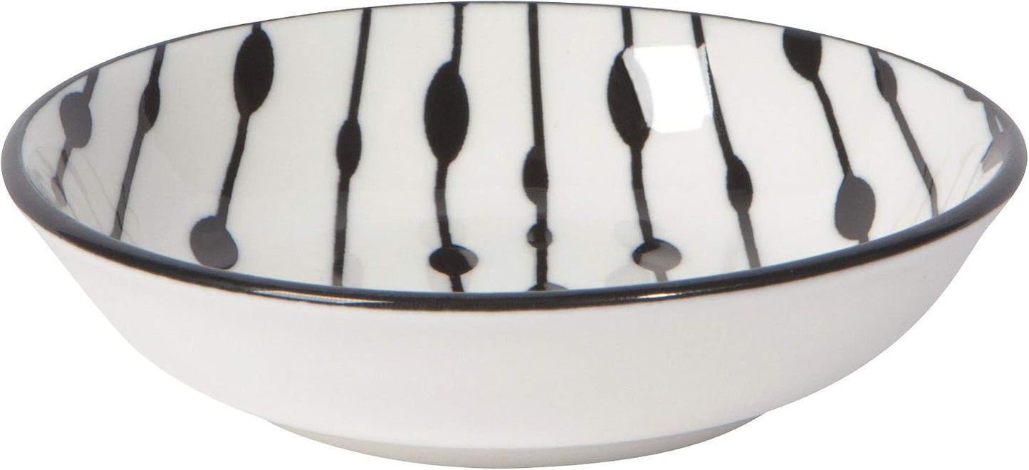 Now Designs Dewdrop Pinch Bowls Set of 6, 100% Stoneware, 2 oz Capacity, Dishwasher & Microwave Safe