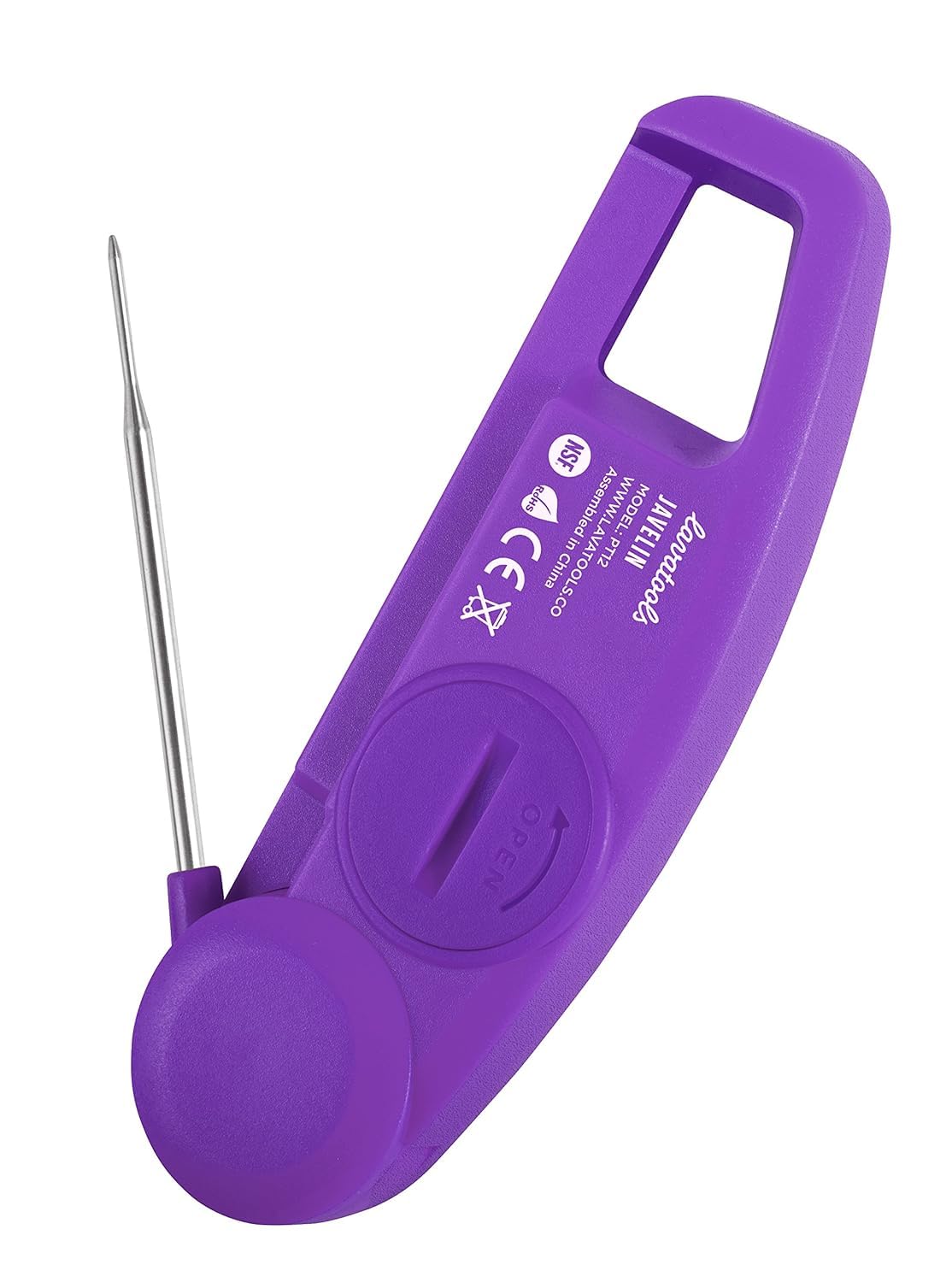 Lavatools Javelin® Ultra-Fast 3-Second Digital Instant Read Meat Thermometer for Grill and Cooking, 2.75" Probe, Compact Foldable Design, Large Display, IP65 Water Resistant, NSF Certified – Sesame