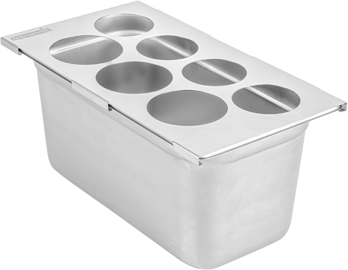 Restaurantware Stainless Steel Bottle Organizer - 1 Count - 6.299 x 7.087 x 0.394 Inches - Dishwasher-Friendly Condiment Holder - Kitchen Bottle Rack - Space-Saving Design - Silver