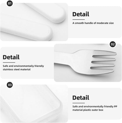 3-Piece Kids Silverware Set With Storage Case, Stainless Steel Reusable Children Safe Knife Spoon Fork Set Cartoon Animated Beaver Children Flatware Set For Kids Lunch Box