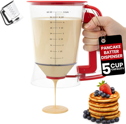 Eggssentials Pancake Batter Dispenser with Squeeze Handle Pancake Dispenser