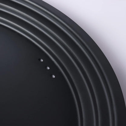 Meyer Universal Lids 6.25" | 7" | 8" Stainless Steel, Pots and Pans Cookware Stacking Lids, Replacement Cooking Stackable Lids, Small, Matte Black with Gold Accent Knob, Accent Series, 6.25-7-8 inch
