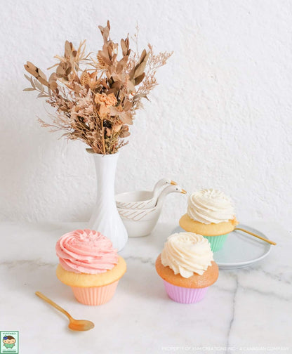 by XNM Creations, Premium Grade Silicone Cupcake and Muffin Liner Molds Baking Cups (Pastel), Pack of 24