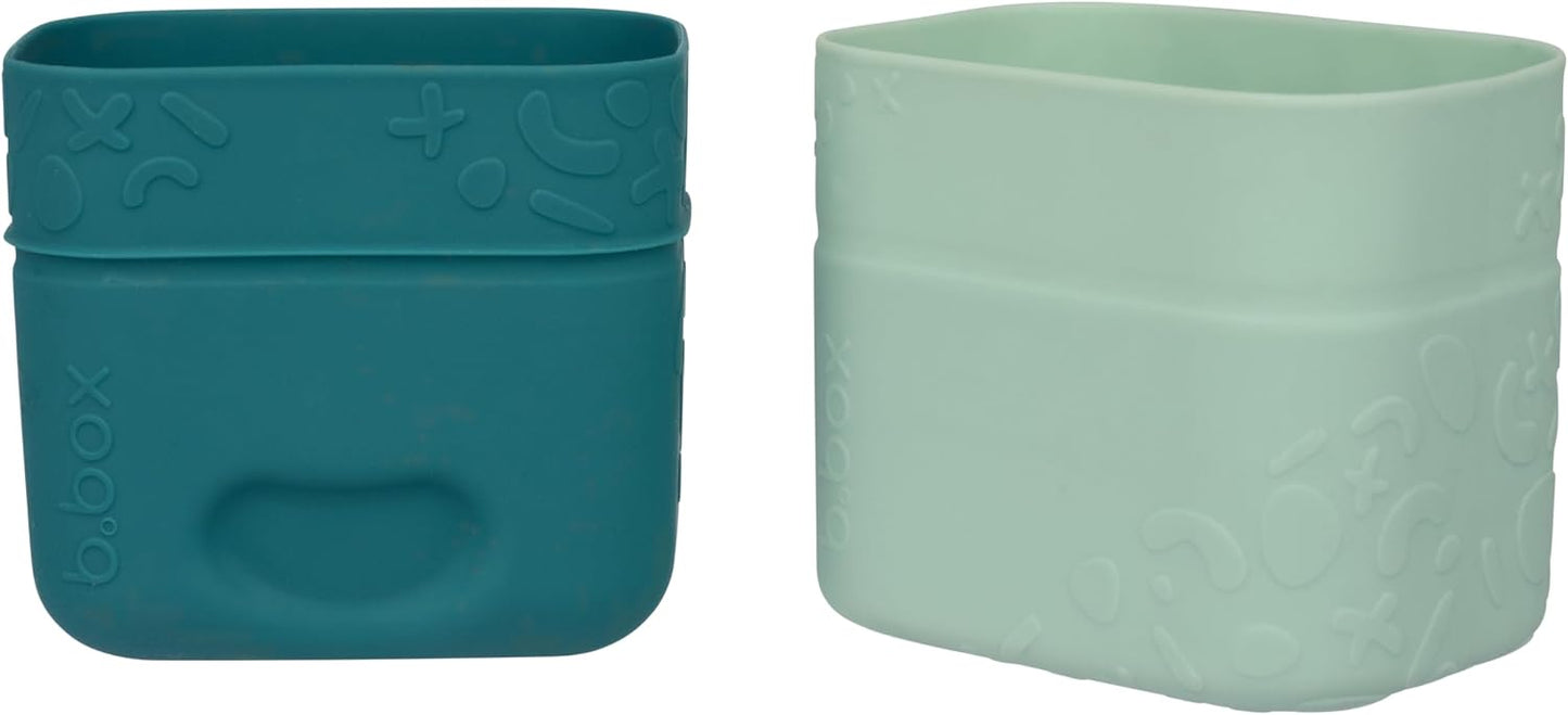 b.box Silicone Snack Cup (2-pack): Divider for Bento Box & Lunch Box, Ideal for Separating & Containing Foods, Dishwasher, Microwave, Oven and Freezer safe (Berry)