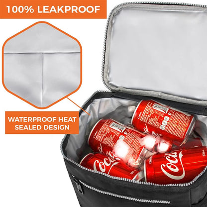 opux Insulated Lunch Box Men Women, Lunch Bag for Work School, Leakproof Soft Cooler Tote Adult, Large Lunch Pail Kids Boys Girls, Picnic Beach Food Bag with Shoulder Strap, Purple Floral