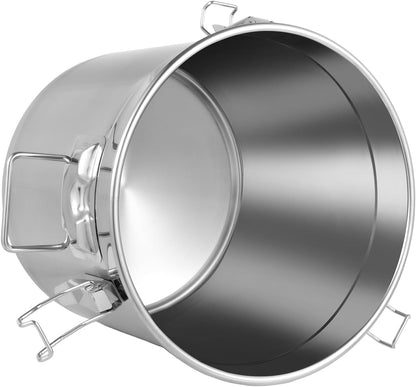 DYNAMI 12.7Gal 304 Stainless Steel Rice Storage Container,Extra Large Food Grade Canister,40-90Lbs Sealed Rice Bucket with Airtight Lid and Locking Buckle,for Rice, Flour, Grain (48L)