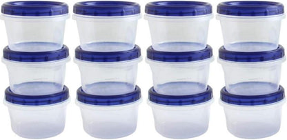 Twist Top Food Deli Containers Screw And Seal Lid 16 Oz Stackable Reusable Plastic Storage Container 12 Pack.