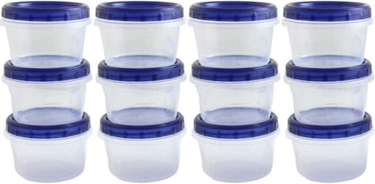 Twist Top Food Deli Containers Screw And Seal Lid 16 Oz Stackable Reusable Plastic Storage Container 12 Pack.