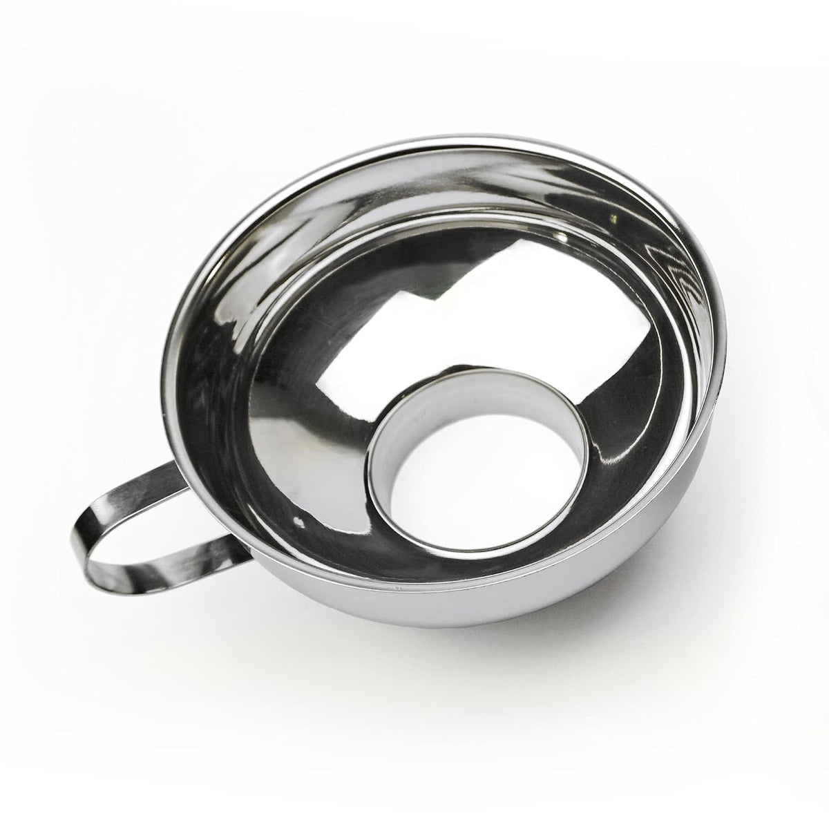 RSVP International Endurance Canning Collection Non-Reactive 18/8 Stainless Steel, Dishwasher Safe, Funnel, Wide Mouth, 2-3/4"