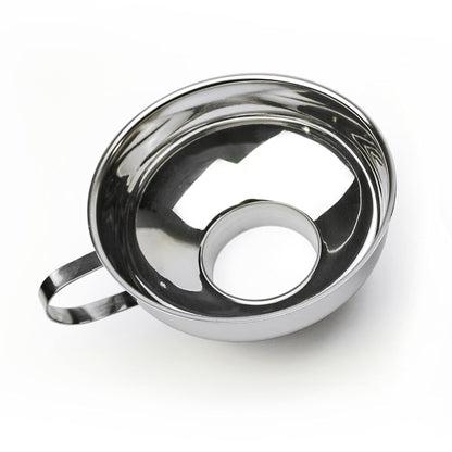 RSVP International Endurance Canning Collection Non-Reactive 18/8 Stainless Steel, Dishwasher Safe, Funnel, Wide Mouth, 2-3/4"