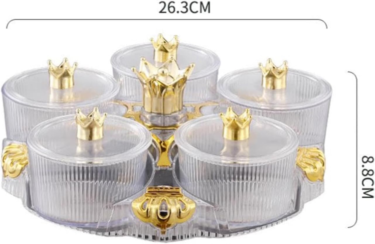Serving Tray Rotating Snack Platter Candy and Nut Dishes Appetizer Tray for Cakes, transparent