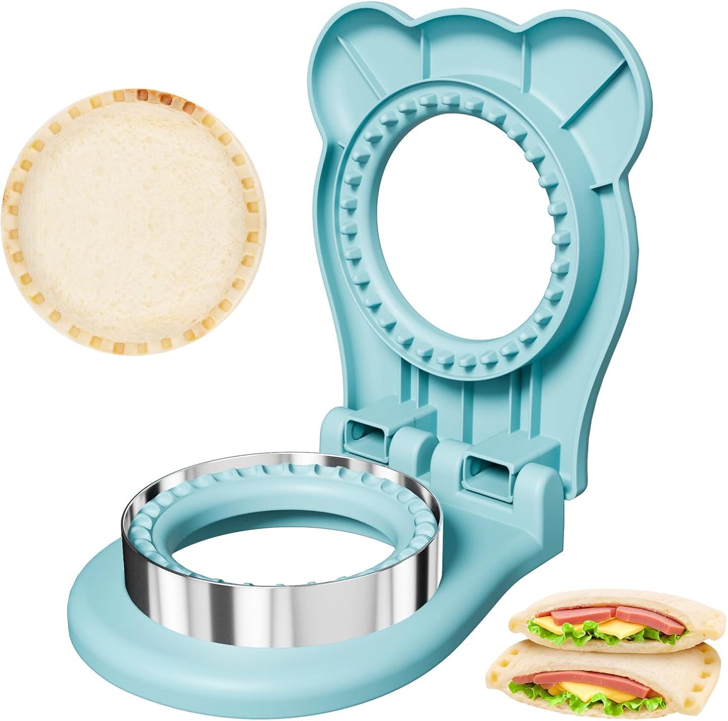 32PCS Sandwich Cutter and Sealer Set Sandwich Cutter for Kids, Vegetable Fruit Cutter Shapes with Food Picks for Kids School Lunch Bento Box Accessories Cookie Cutters