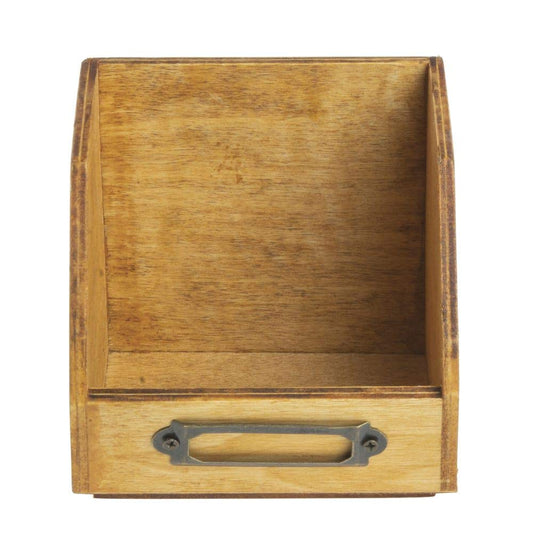 American Metalcraft PWC7 Poplar Wood Caddy, Natural, 7 1/2-Inches