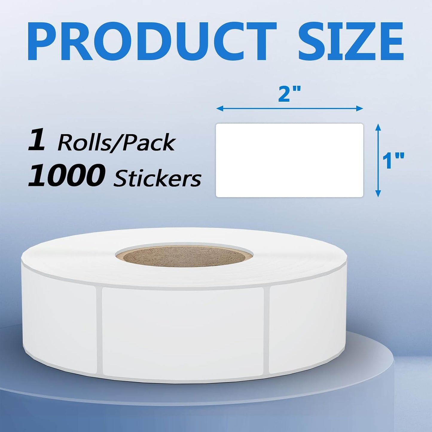 1000 Pcs 1"x2" Blank Removable Freezer Labels for Food Containers, Risepekt Waterproof Food Storage Labels for Containers, Oil Resistant No-Residue Left for Kitchen Restaurants Grocery Stores Markets